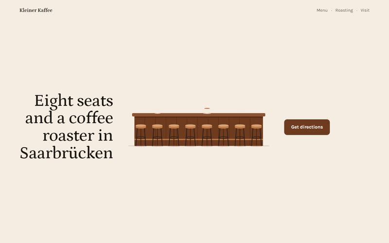 Idea C, eight seats: the headline beside a row of eight stools at the counter.