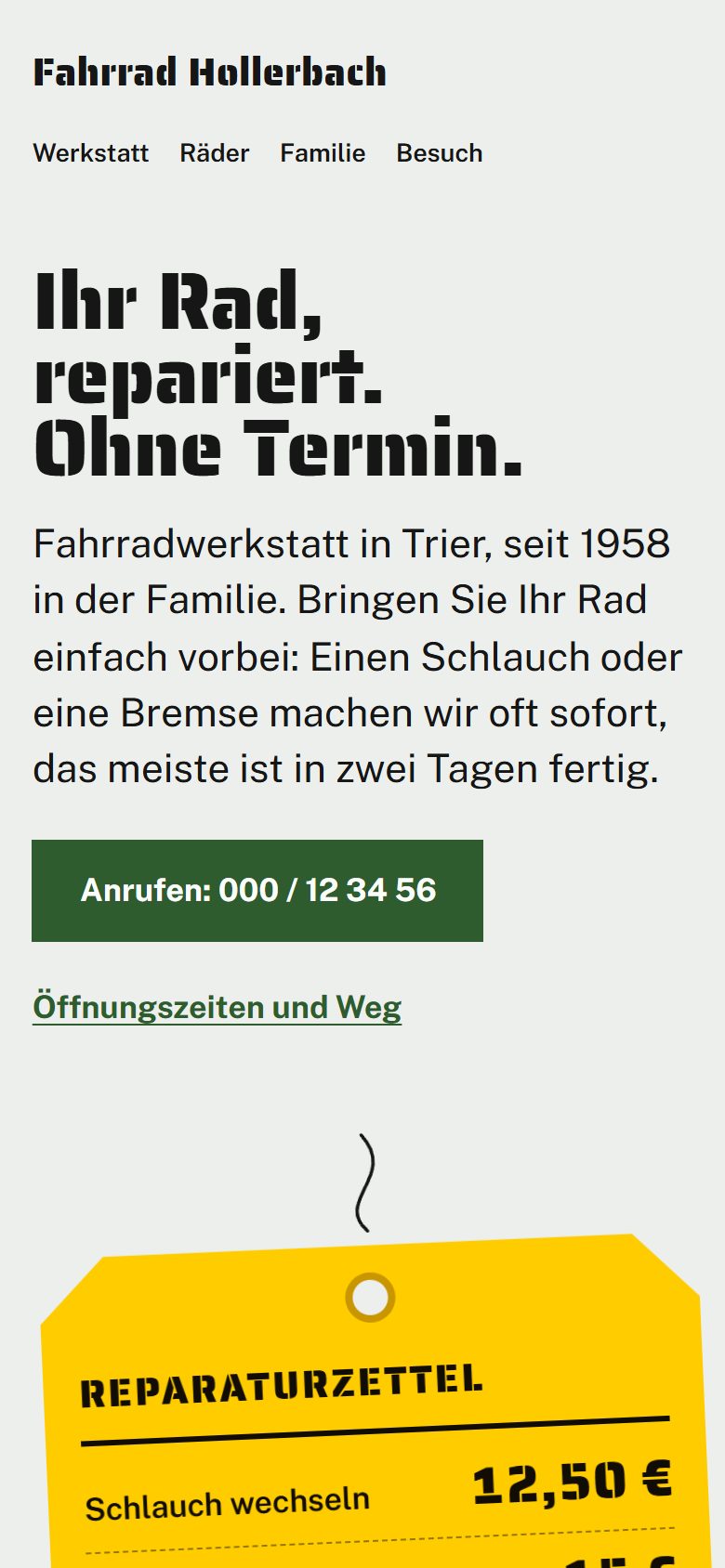 Fahrrad Hollerbach on a phone